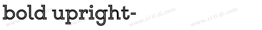 bold upright字体转换